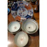 Five various Chinese porcelain bowls and an 18th c. dish (A/F)