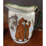 Royal Doulton series ware Nightwatchman "What of the Night" lemonade jug, 9" high