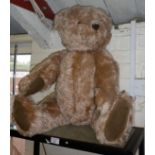 Hermann growler teddy, limited edition 90/200, champagne colour mohair, 79cm tall, no 16880