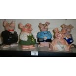 Wade Nat West piggy bank family of five figures