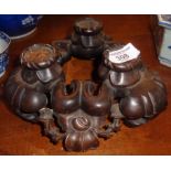 Chinese carved hardwood censer stand