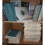 Large quantity of "Mariners Mirror", "The Naval Review", c.1970s and other Naval books (two