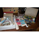 Albums & loose cigarette cards etc, and a boxed set of Pifco 'lanternlites' christmas lights
