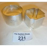 Two machine engraved Sterling silver napkin rings, both hallmarked for Birmingham 1930 and 1860 (