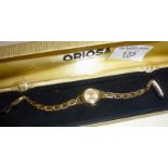 9ct gold ladies Oriosa wrist watch and bracelet GWO with Somerset jeweller's promise of