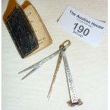 Silver fob pipe cleaner hallmarked for Birmingham 1900, and a miniature religious book dated 1835