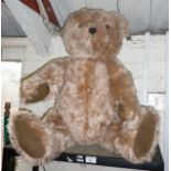 Hermann growler teddy, limited edition 90/200, champagne colour mohair, 79cm tall, no.16880