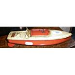 Hornby tin plate clockwork speedboat