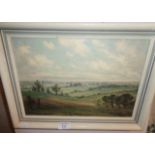 Clive Richard BROWNE (1901-1991) oil on panel landscape titled verso "Wolds at Swinhope", signed