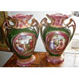 Pair of early 20th c. china vases