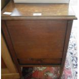 Oak sewing cabinet with drawer under