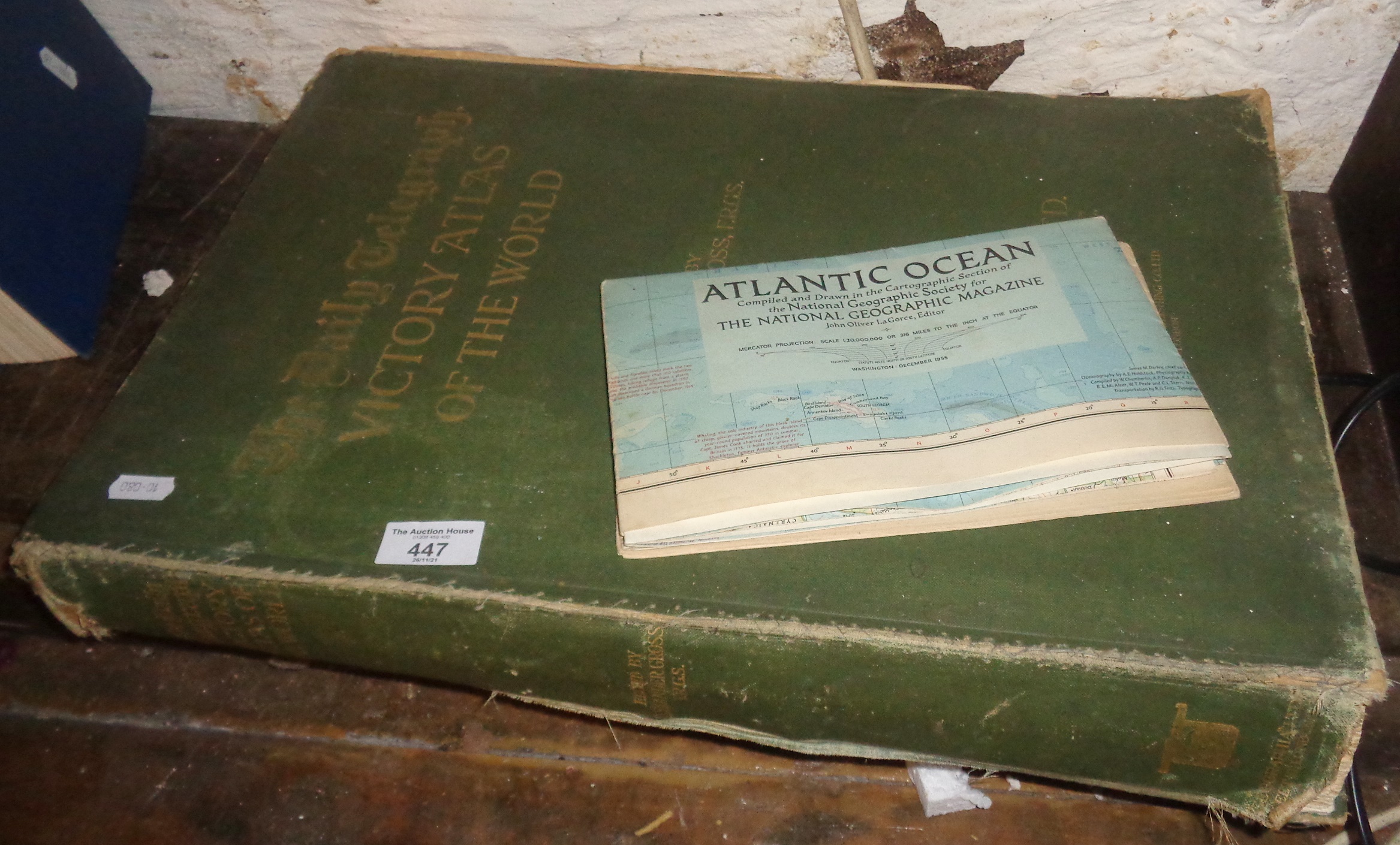 The Daily Telegraph's Victory Atlas of the World, and a map - The Atlantic Ocean
