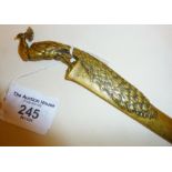 Art Nouveau brass letter opener