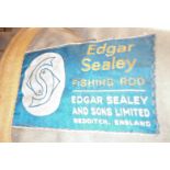 An Edgar Sealey Black Arrow three-part float rod and a Gemko coarse fishing rod with bags