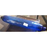 19th c. Bristol blue glass "Sailor's friend" rolling pin