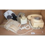Three retro vintage telephones, inc. a Trimphone