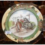 Royal Doulton series ware: Early Motoring series plate "Deaf"