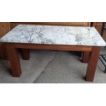 Marble topped coffee table