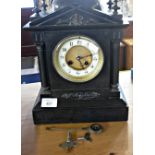 Fine Victorian slate mantle clock with French movement