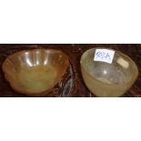 Two Chinese jadeite bowls