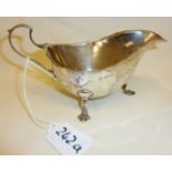 Sterling silver sauce boat hallmarked for Sheffield 1966, weight approx. 83g