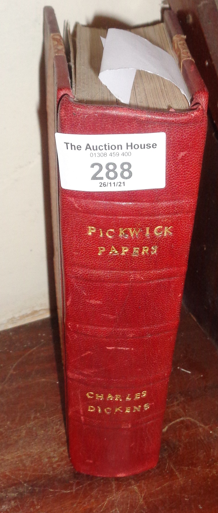 The Posthumous Papers of The Pickwick Club, Dickens 1837, pub. Chapman & Hall 1837, rebound