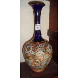 Royal Doulton stoneware Slaters Patent bottle vase, 10" tall