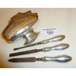 Edwardian silver handled manicure items - hallmarked for Birmingham 1912