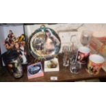 Vintage Xena Warrior Princess collectables - glasses, plate, figurines, etc.