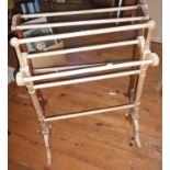 Two old pine towel rails