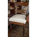 Set of four Victorian mahogany Trafalgar backed dining chairs