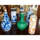 Six Chinese porcelain miniature vases (A/F)