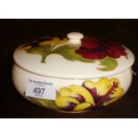 Moorcroft bowl with cover (crazing)
