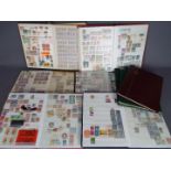 Philately - Nine stock books containing a quantity of UK and foreign postage stamps, revenue stamps,