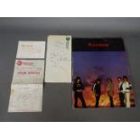 Rainbow - A Rainbow tour programme from 1980, two loose ticket stubs one for Granby Hall,