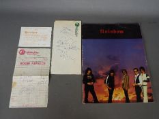 Rainbow - A Rainbow tour programme from 1980, two loose ticket stubs one for Granby Hall,