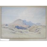 William Heaton Cooper RI (1903-1995) - Scafell From Harter Fell, pencil and watercolour, signed,