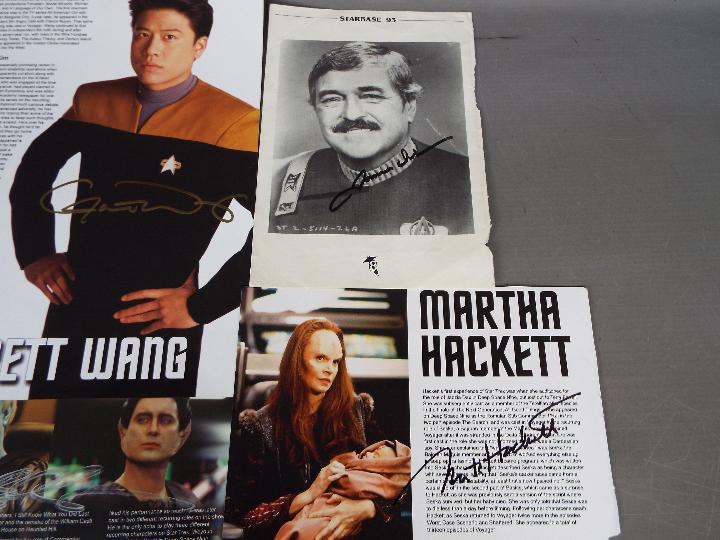 Star Trek - A collection of signed Star Trek photographs and magazine cuttings to include James - Image 5 of 5