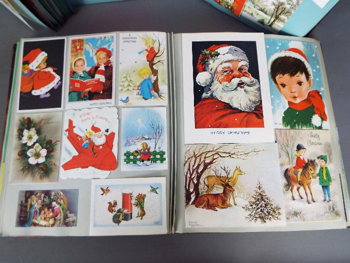 Four Christmas / Greeting Card Albums containing postcards, Christmas cards, birthday cards. - Image 3 of 6