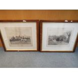 Two late 19th century prints after Thomas Blink, each depicting a fox hunting scene,