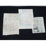A WW2 silk escape map of Burma and Siam, undated, double sided,