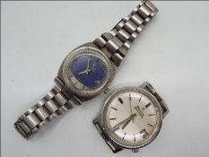 Two wristwatches, marked to the dial 'Bulova Accutron', one lacking bracelet.