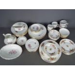 A good collection of dinner and tea wares to include Royal Albert Moss Rose pattern,