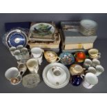 Mixed lot of ceramics to include Royal Doulton 'Berkshire' coffee cans and saucers (nine of each),