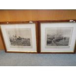 Two late 19th century prints after Thomas Blinks each depicting a fox hunting scene,