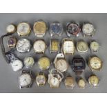 A collection of various, vintage, wristwatch heads, lady's and gentleman's.