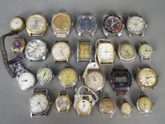 A collection of various, vintage, wristwatch heads, lady's and gentleman's.