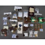 A quantity of coins, UK and foreign, commemorative crowns, Festival Of Britain crown.