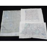 Escape Maps / Charts - Three items comprising a cold war silk escape map of Europe, 1952,