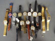 A collection of lady's and gentleman's vintage wristwatches.